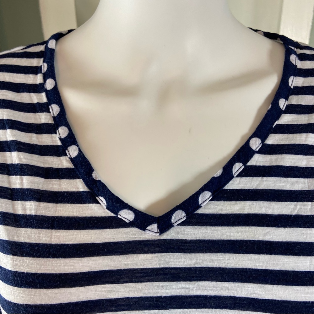 FLAWS Chico's Sz 2 Bundle of 4 Hearts Striped Black Cowl Neck Sweater Shirt Tops - Picture 11 of 16
